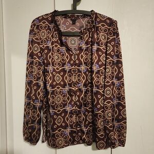Ann Taylor Mixed Media Blouse, S